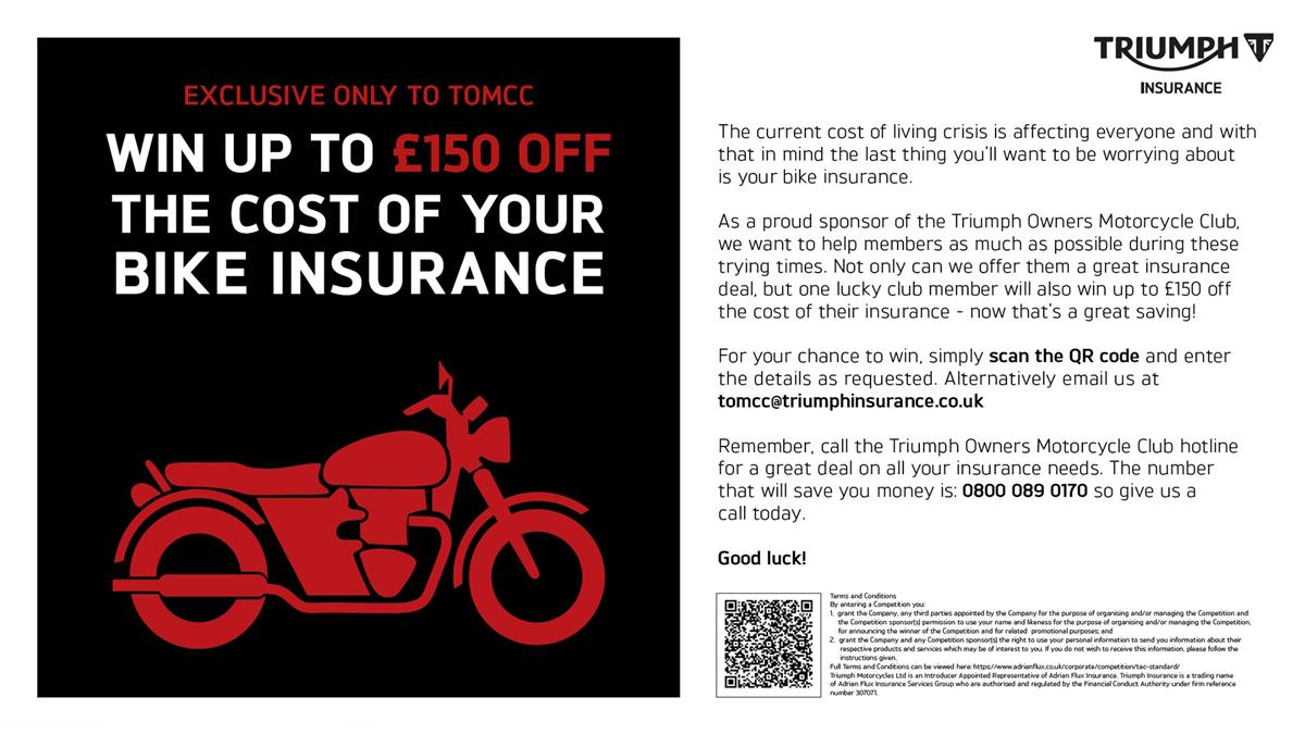 Win up to £150 off UK Bike Insurance